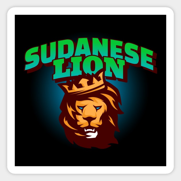 Sudanese Lion Sticker by Tip Top Tee's
